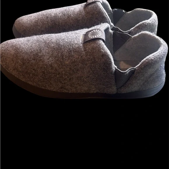 UGG Hanz Men's Gray Colored Wool Clog Style Home Shoes/Slippers Size 11 - Picture 4 of 7